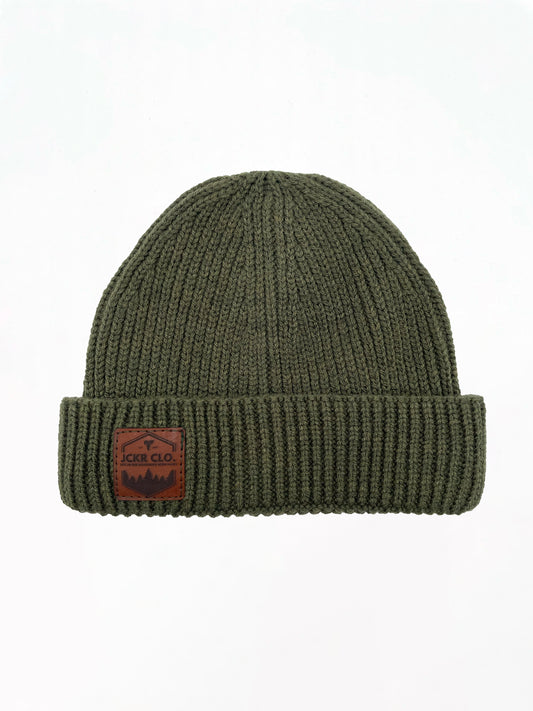 TEO • Fisherman Beanie with Leather Patch