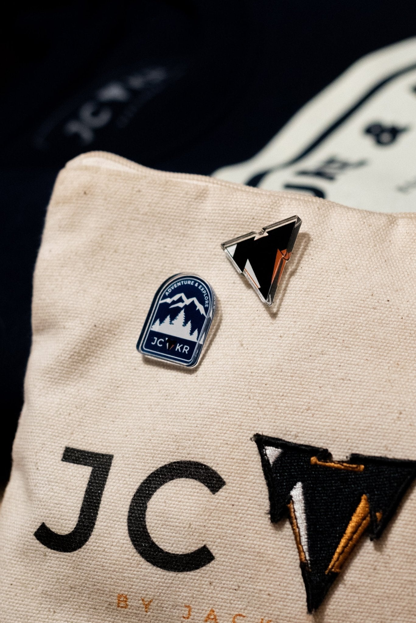 JCKR Classic Logo Acrylic Pin - simple | JCKR clothing